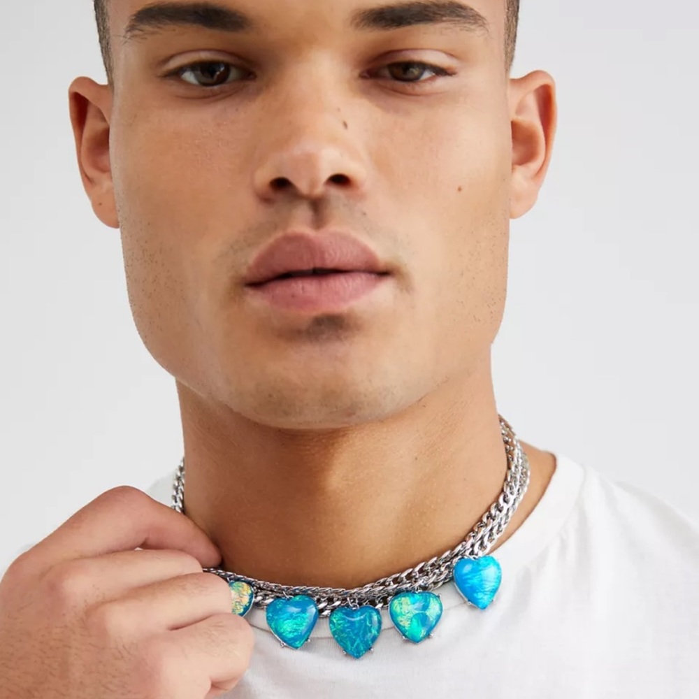 COPY - Heart Charm Layering Necklace Urban outfitters